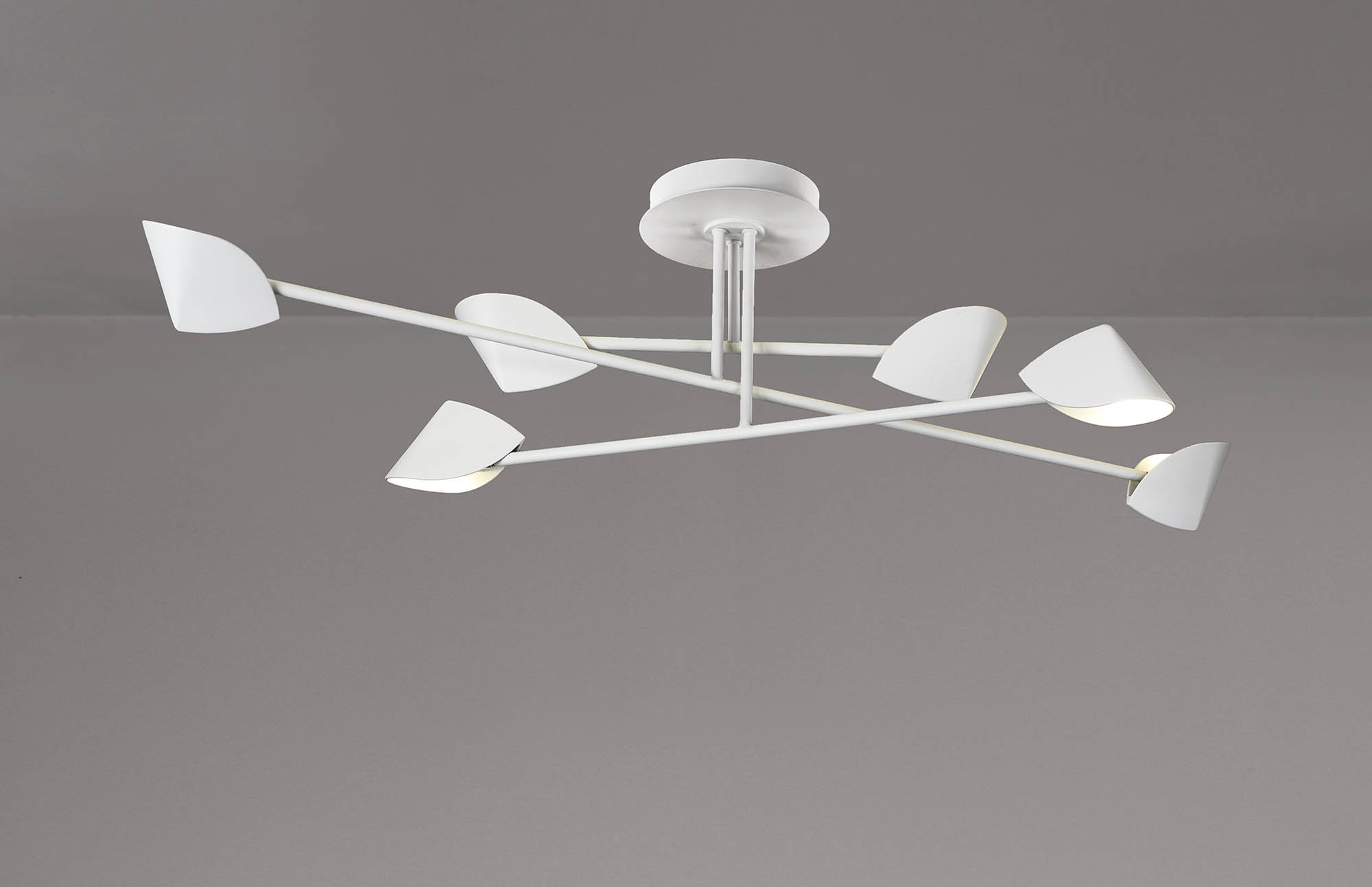 Capuccina White Ceiling Lights Mantra Semi Flush Fittings